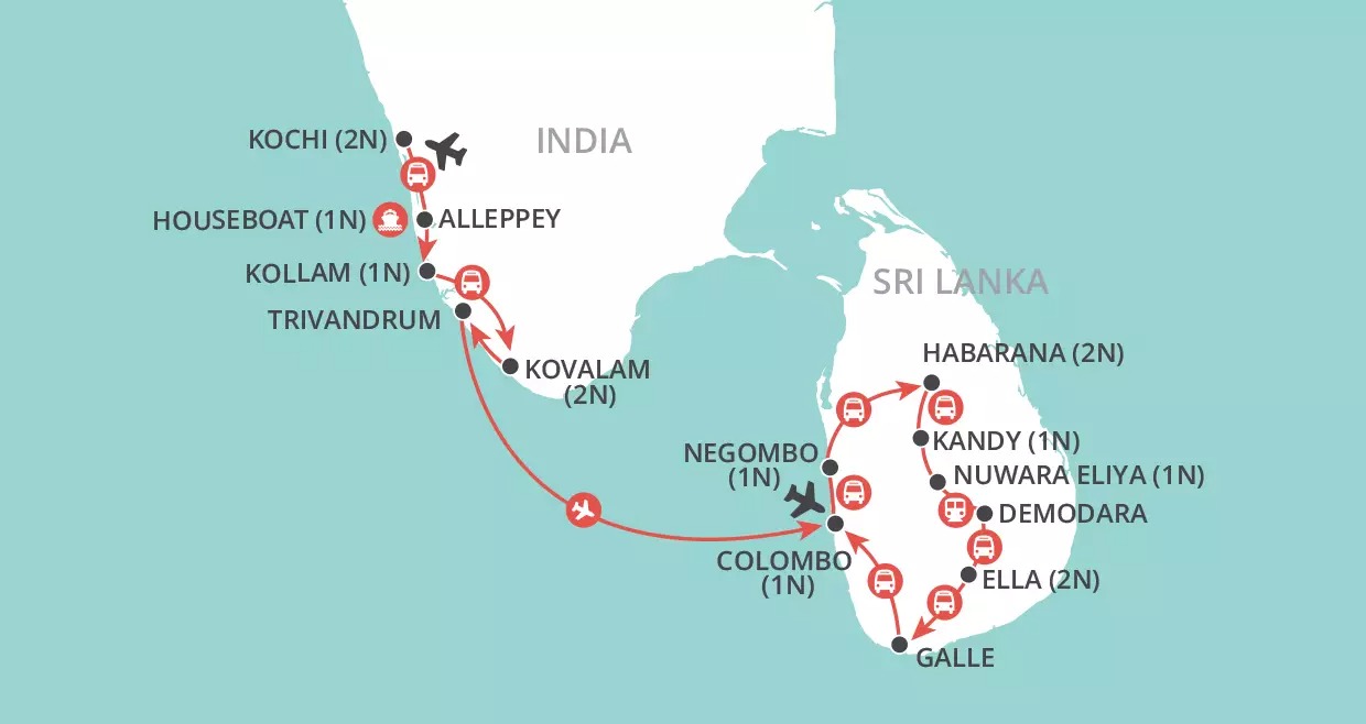 Southern India and Sri Lanka